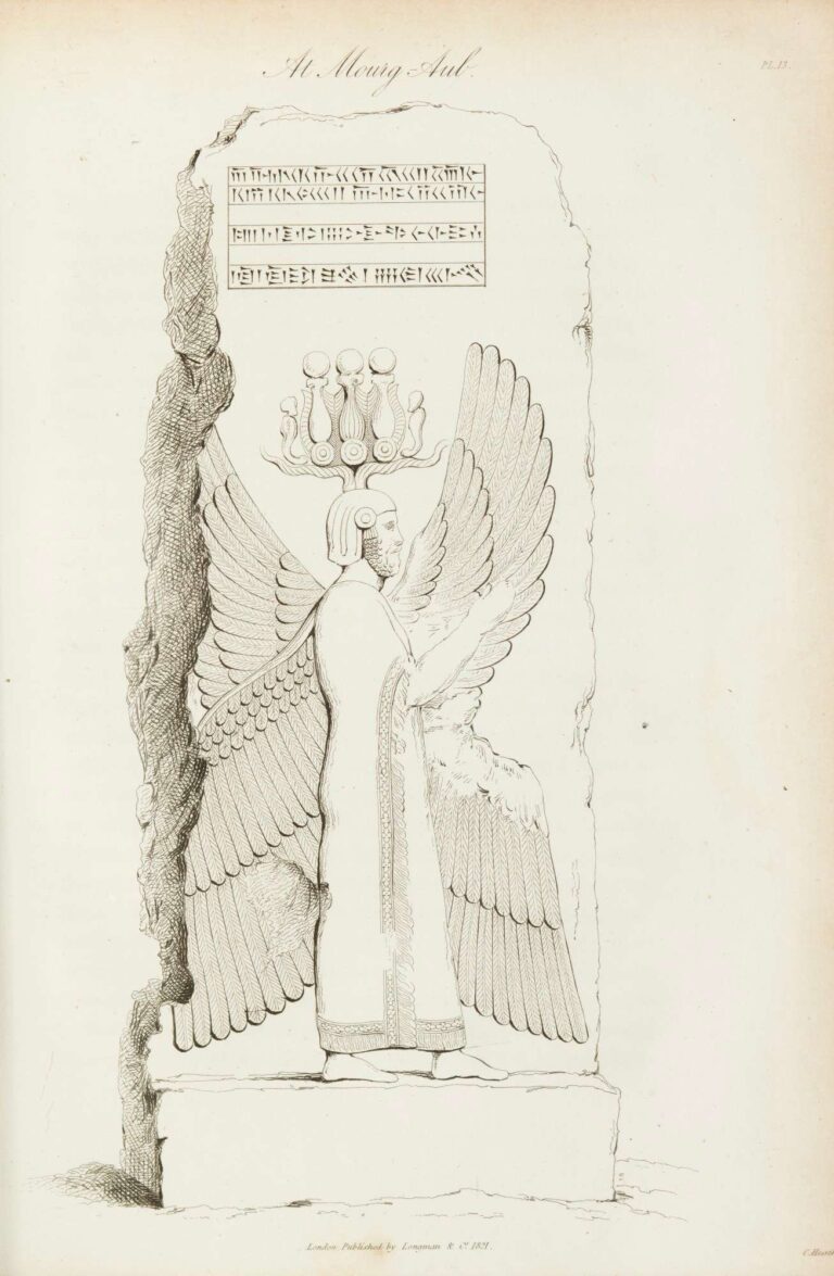 نقش برجسته انسان بالدار